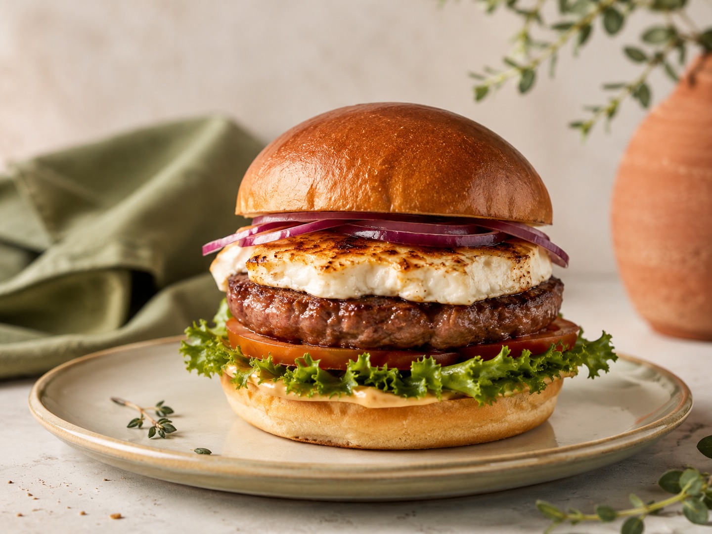 Photo du burger chèvre